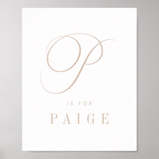 Minimalistisch kalligrafie Alphabet Nursery Poster (Voorkant)