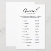 Minimalistisch kalligrafie-Baby-spel (Voorkant / Achterkant)