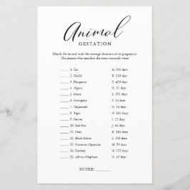 Minimalistisch kalligrafie-Baby-spel