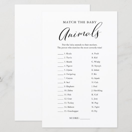 Minimalistisch kalligrafie babykleding (Voorkant / Achterkant)