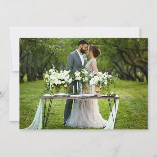 Minimalistisch kalligrafie Goud Hartelijk dank Kaart (Achterkant)