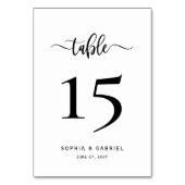 Minimalistisch kalligrafie script bruiloft dubbelz kaart (Voorkant)