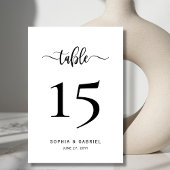 Minimalistisch kalligrafie script bruiloft dubbelz kaart