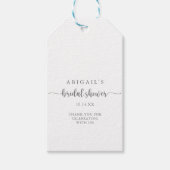 Minimalistisch kalligrafie zilver Vrijgezellenfees Cadeaulabel (Voorkant)