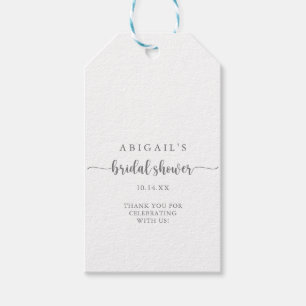 Minimalistisch kalligrafie zilver Vrijgezellenfees Cadeaulabel