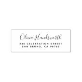 Minimalistisch kalligrafiefbasis Aangepast retoura Rubberstempel (Afrduk)