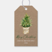 Minimalistisch kalligrafiefinkt Waterverf Cadeaulabel (Voorkant)