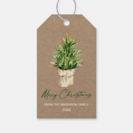 Minimalistisch kalligrafiefinkt Waterverf Cadeaulabel