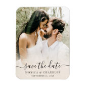 Minimalistisch kalligrafiescript Foto sparen de Da Magneet (Verticaal)