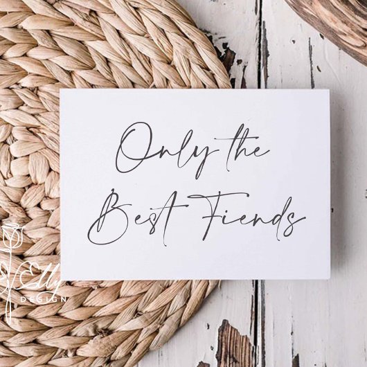 Minimalistisch kalligrafiesnoopje voor zwangerscha aankondiging