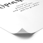 Minimalistisch kalligrafiesnop voor open borden poster (Hoek)