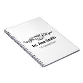 Minimalistisch kat diergeneeskundig beroep bedrijf notitieboek (Rechterzijde)