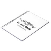 Minimalistisch kat diergeneeskundig beroep bedrijf notitieboek (Linkerzijde)