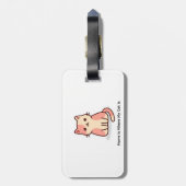 Minimalistisch kat ontwerp bagage labels - Kat lie (Achterkant verticaal)
