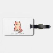 Minimalistisch kat ontwerp bagage labels - Kat lie (Achterkant horizontaal)