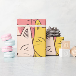 Minimalistisch kat Patroonpapier voor kattenliefhe Cadeaupapier