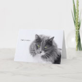 Minimalistisch kat Sympathie Kaart (Voorkant)