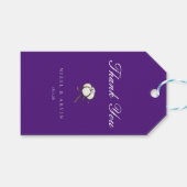 Minimalistisch katoenen donker levendige Paarse br Cadeaulabel (Voorkant (Horizontaal))