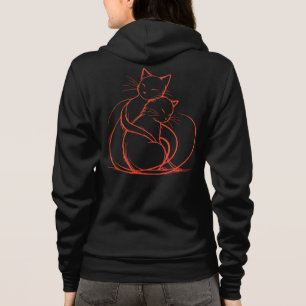 Minimalistisch kattenknuffelontwerp - Schattige ka Hoodie