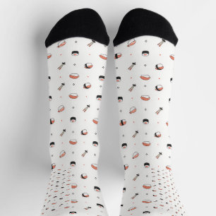 Minimalistisch Kawaii Sushi Patroon Mooie Japanse Sokken