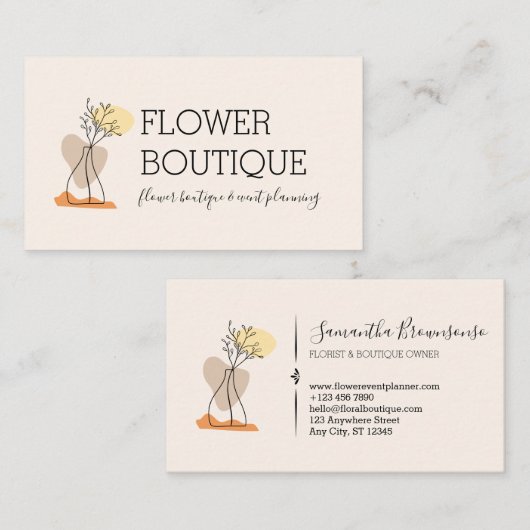 Minimalistisch keramisch keramisch pottenbakkerij visitekaartje (Voorkant / Achterkant)