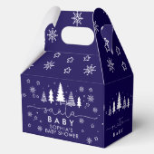Minimalistisch kerst Baby shower Bedankdoosjes (Voorkant)