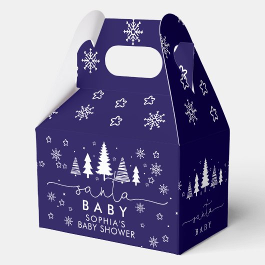 Minimalistisch kerst Baby shower Bedankdoosjes