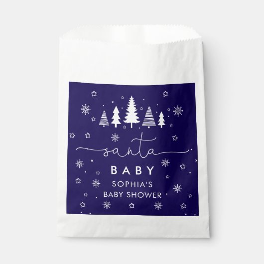 Minimalistisch kerst Baby shower Bedankzakje (Voorkant)