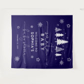 Minimalistisch kerst Baby shower Wandkleed (Voorkant (horizontaal))