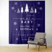 Minimalistisch kerst Baby shower Wandkleed (In situ)