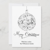 Minimalistisch kerst Bauble Feestdagenkaart (Voorkant)