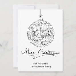 Minimalistisch kerst Bauble Feestdagenkaart