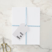 Minimalistisch Kerst zwart wit Gift Label Cadeaulabel (Met Touw)