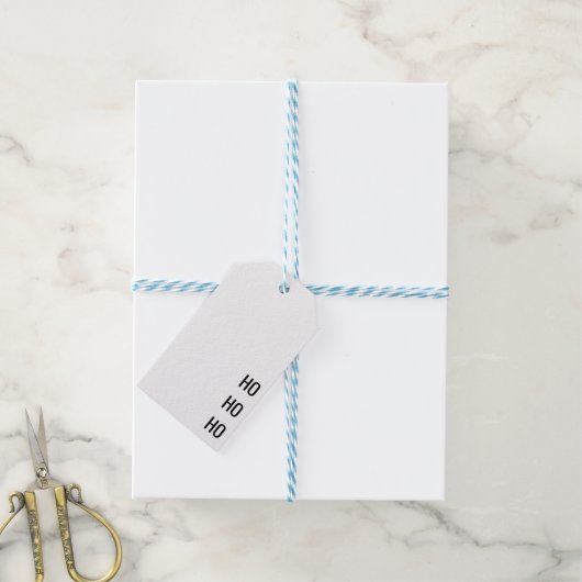 Minimalistisch Kerst zwart wit Gift Label Cadeaulabel (Met Touw)