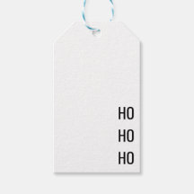 Minimalistisch Kerst zwart wit Gift Label