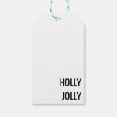 Minimalistisch Kerst zwart wit Gift Label Cadeaulabel (Voorkant)