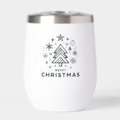 Minimalistisch kerstboom vrolijk kerstontwerp (Voorkant)