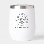 Minimalistisch kerstboom vrolijk kerstontwerp (Achterkant)