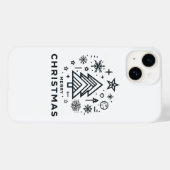 Minimalistisch kerstboom vrolijk kerstontwerp Case-Mate iPhone case (Achterkant (horizontaal))