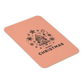 Minimalistisch kerstboom vrolijk kerstontwerp magneet (Rechterzijde)