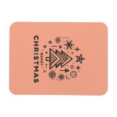 Minimalistisch kerstboom vrolijk kerstontwerp magneet (Horizontaal)