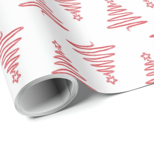 Minimalistisch kerstboominpakpapier cadeaupapier (Rol Hoek)