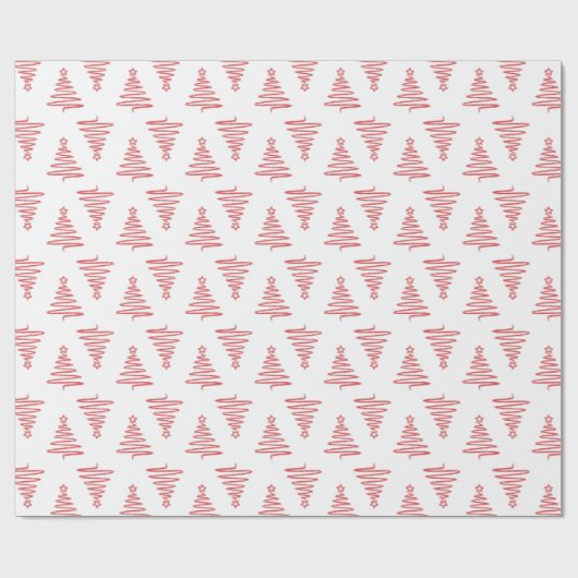 Minimalistisch kerstboominpakpapier cadeaupapier (Vlak)