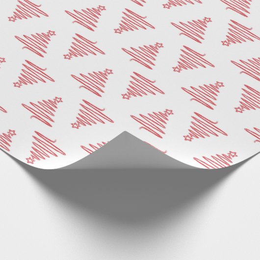 Minimalistisch kerstboominpakpapier cadeaupapier (Hoek)