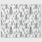 Minimalistisch kerstboominpakpapier cadeaupapier (Vlak)