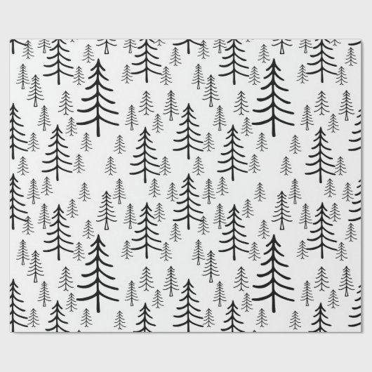 Minimalistisch kerstboominpakpapier cadeaupapier (Vlak)