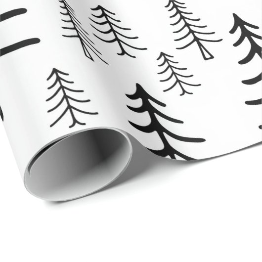 Minimalistisch kerstboominpakpapier cadeaupapier (Rol Hoek)