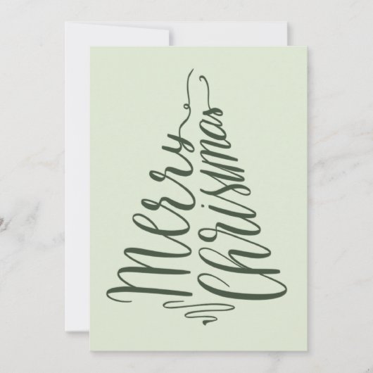 Minimalistisch kerstboomkoorts feestdagenkaart (Voorkant)