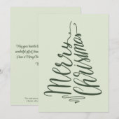 Minimalistisch kerstboomkoorts feestdagenkaart (Voorkant / Achterkant)