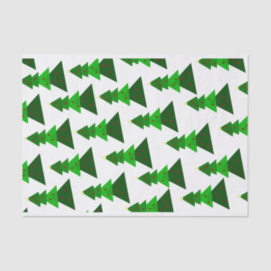 Minimalistisch kerstboompatroon voor de verkuiling tissuepapier (Voorkant)